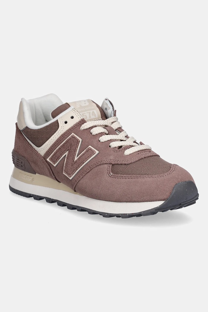 New Balance sneakers din piele întoarsă 574 piele întoarsă maro WL574RTS