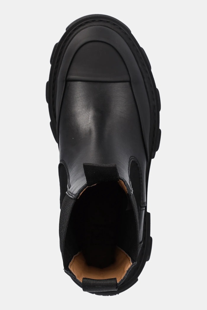 GANNI sztyblety Cleated Low Chelsea Boot czarny S3238