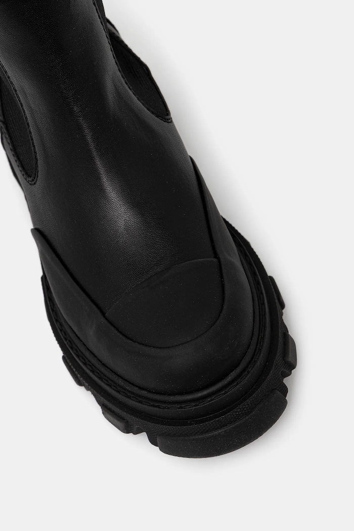 GANNI kozaki Cleated High Chelsea Boot czarny S3240