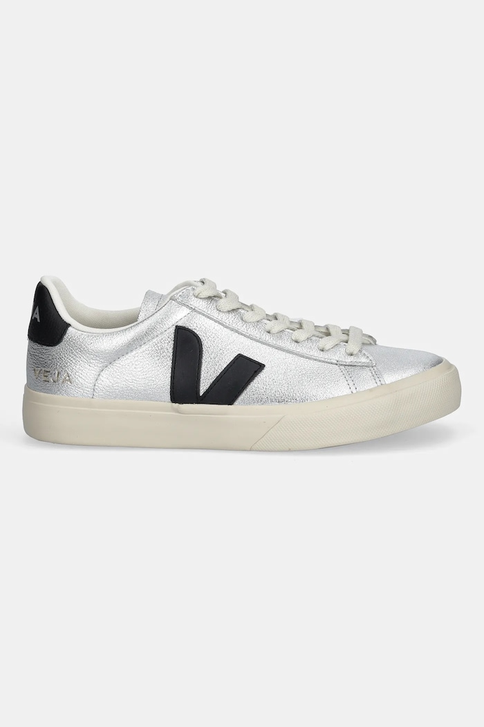 Kožené tenisky Veja Campo CP0520786A stříbrná AW25