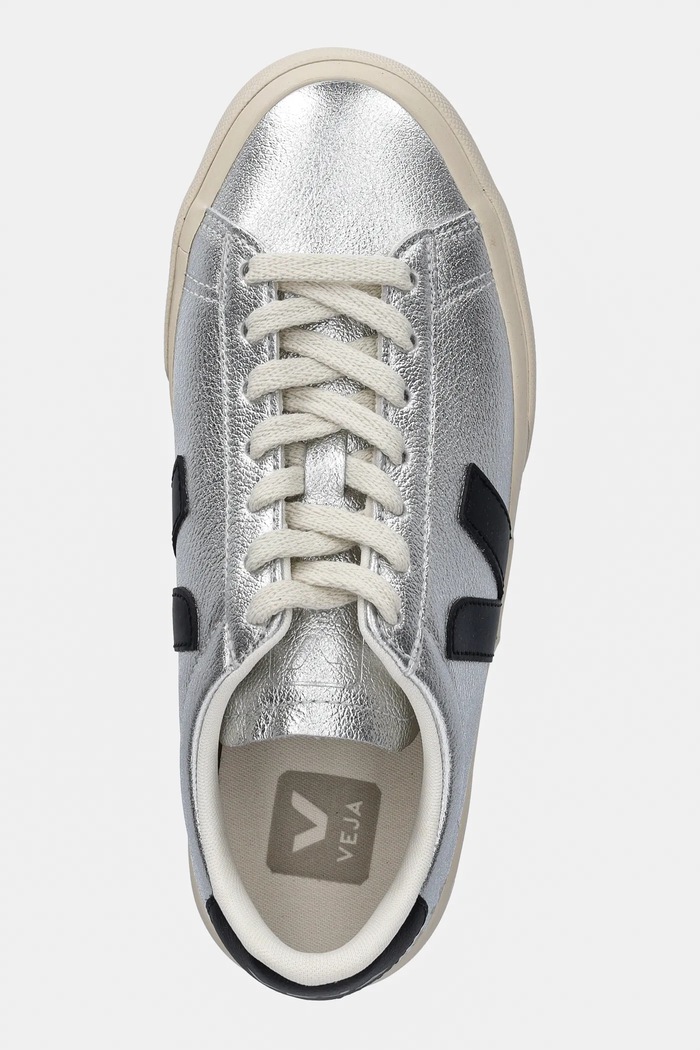 Kožené tenisky Veja Campo stříbrná CP0520786A