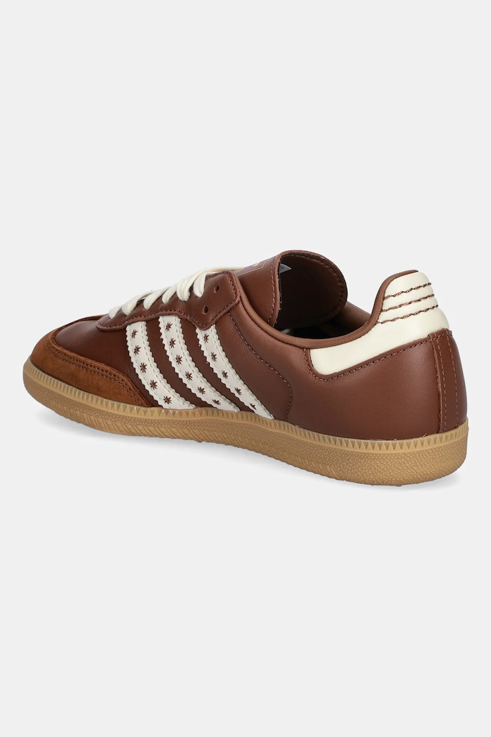 Obuv Kožené tenisky adidas Originals Samba OG JR8821 hnedá