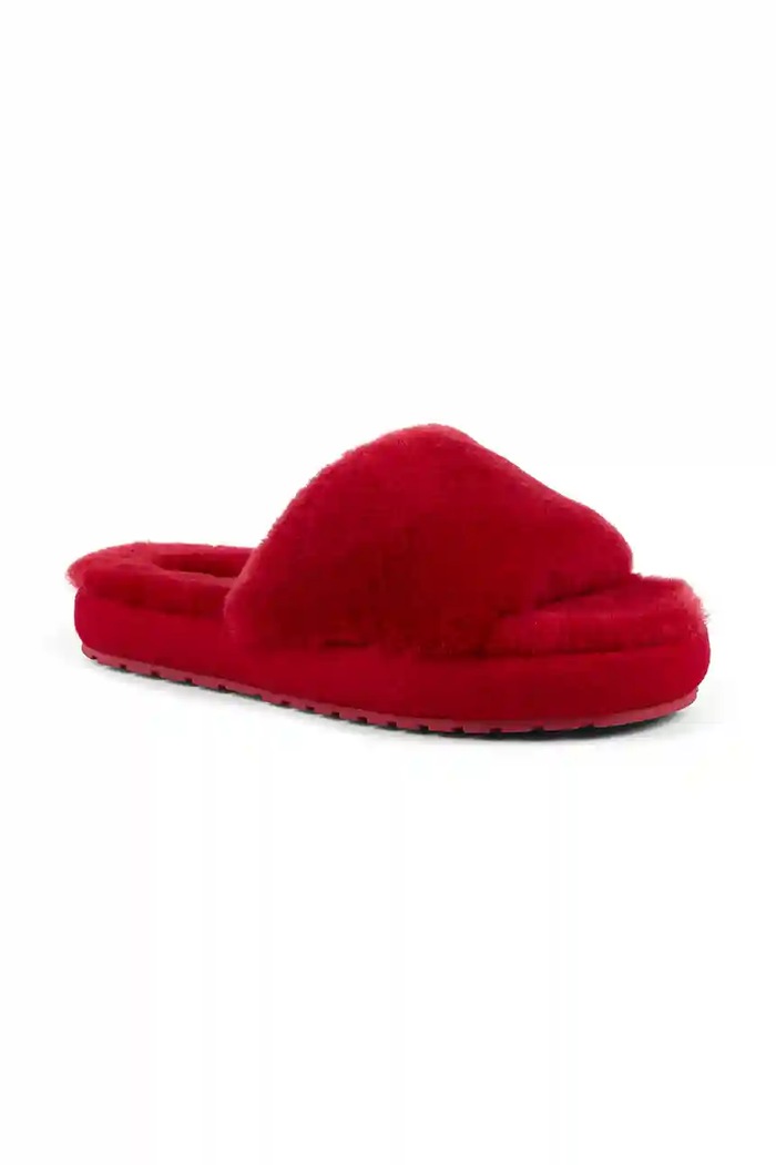 Vlněné pantofle Emu Australia Mckay W13088.CHER červená AW25