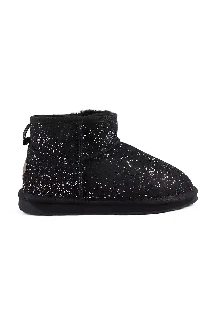 Semišové sněhule Emu Australia Stinger Micro Milkyway zateplené černá W13186.BLAK