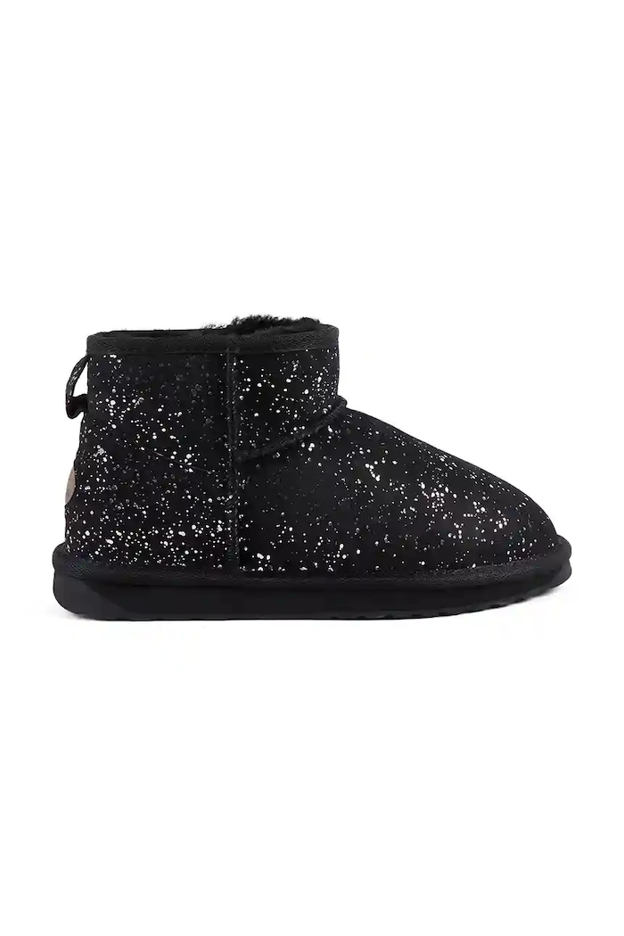 Semišové sněhule Emu Australia Stinger Micro Milkyway zateplené černá W13186.BLAK