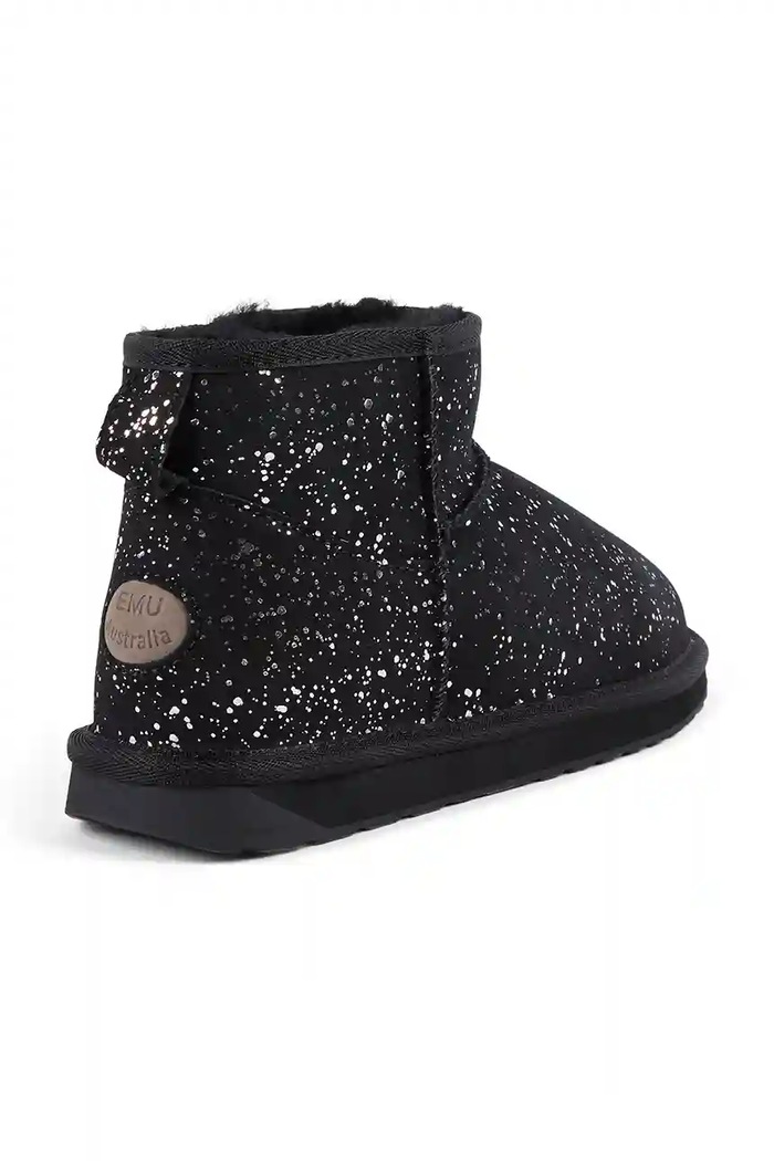 Boty Semišové sněhule Emu Australia Stinger Micro Milkyway W13186.BLAK černá