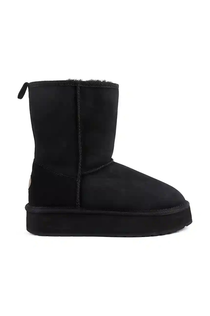 Замшевые сапоги Emu Australia Stinger Lo Flatform замш чёрный W13190.BLAK