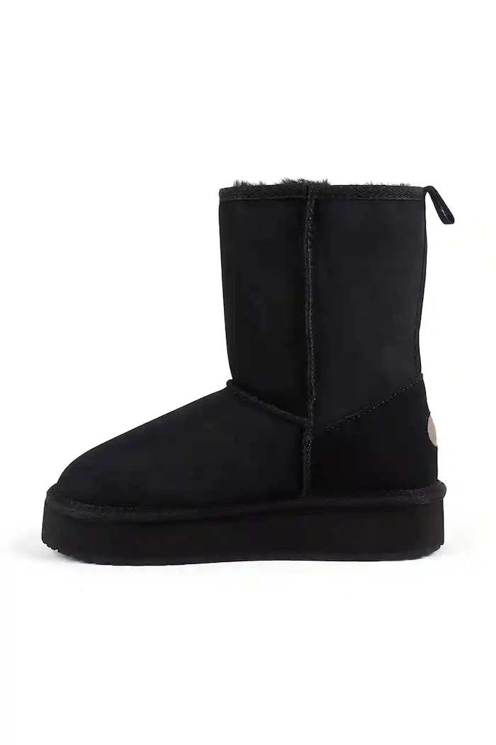 Замшевые сапоги Emu Australia Stinger Lo Flatform чёрный W13190.BLAK