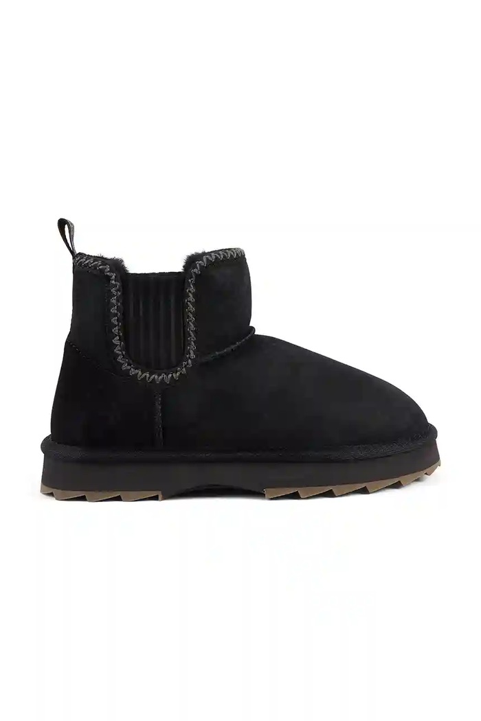 Semišové sněhule Emu Australia Higgie zateplené černá W13198.BLAK
