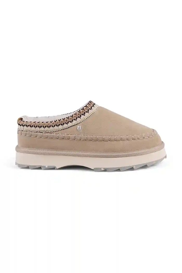 Semišové papuče Emu Australia Sharky Adventure Scuff béžová W13239.SAND