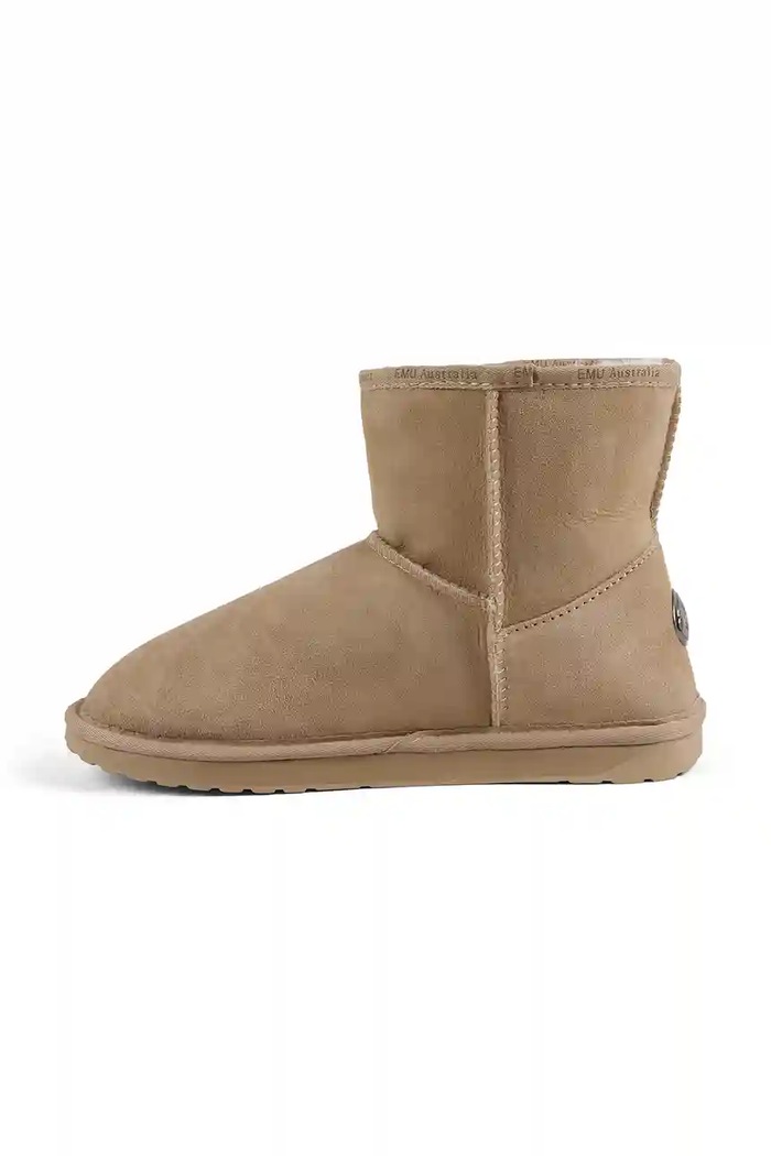 Semišové snehule Emu Australia Platinum Stinger Slim Mini béžová WP20003.SAND
