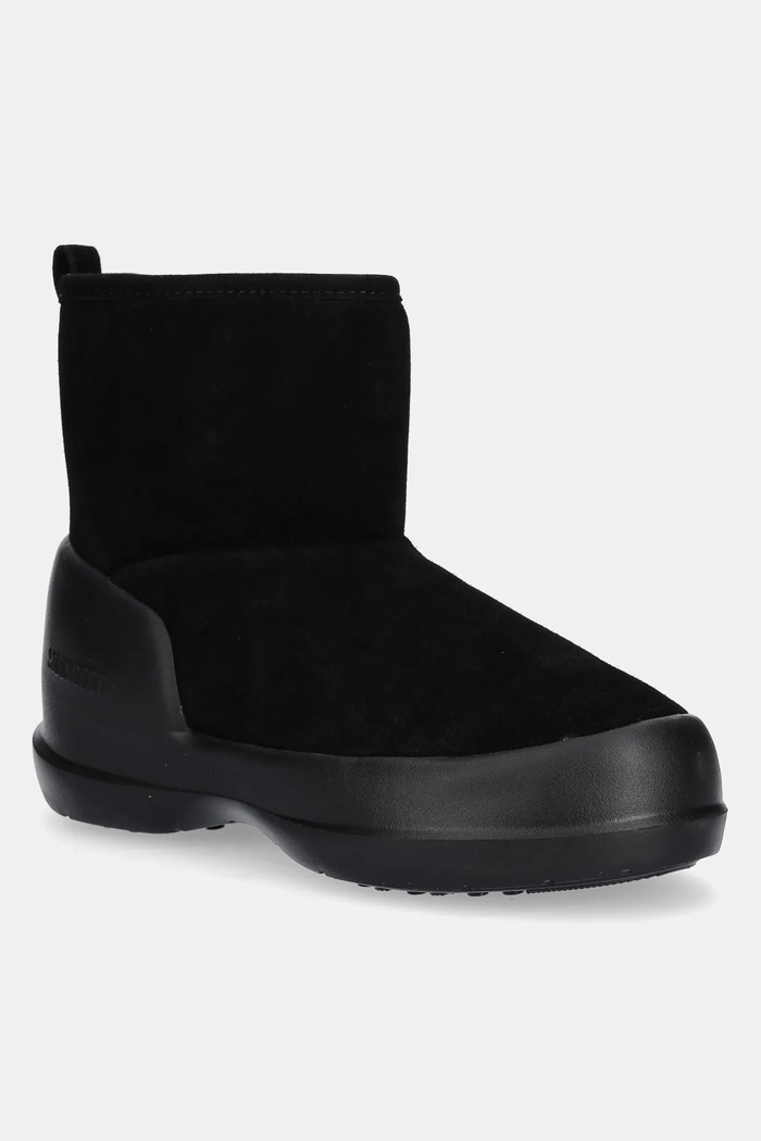 Semišové snehule Moon Boot MB MEZZALUNA MID BOOT jemné zateplenie čierna 80D2500060.N001
