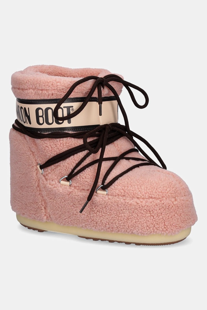 Snehule Moon Boot MB ICON LOW FLEECE textilný ružová 80D1409700.J001