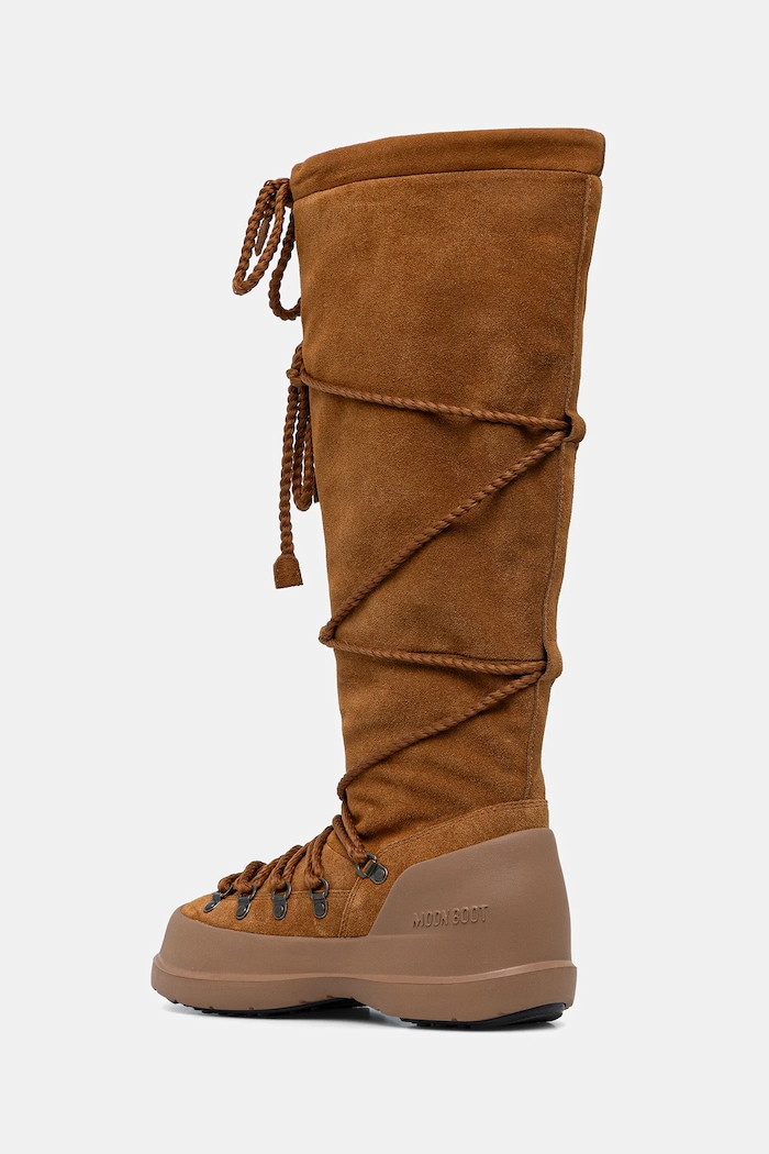 Încălțăminte Moon Boot cizme de zăpadă din piele întoarsă MB LUNA BOOT EXTRA SUEDE 80D2480200.M008 maro