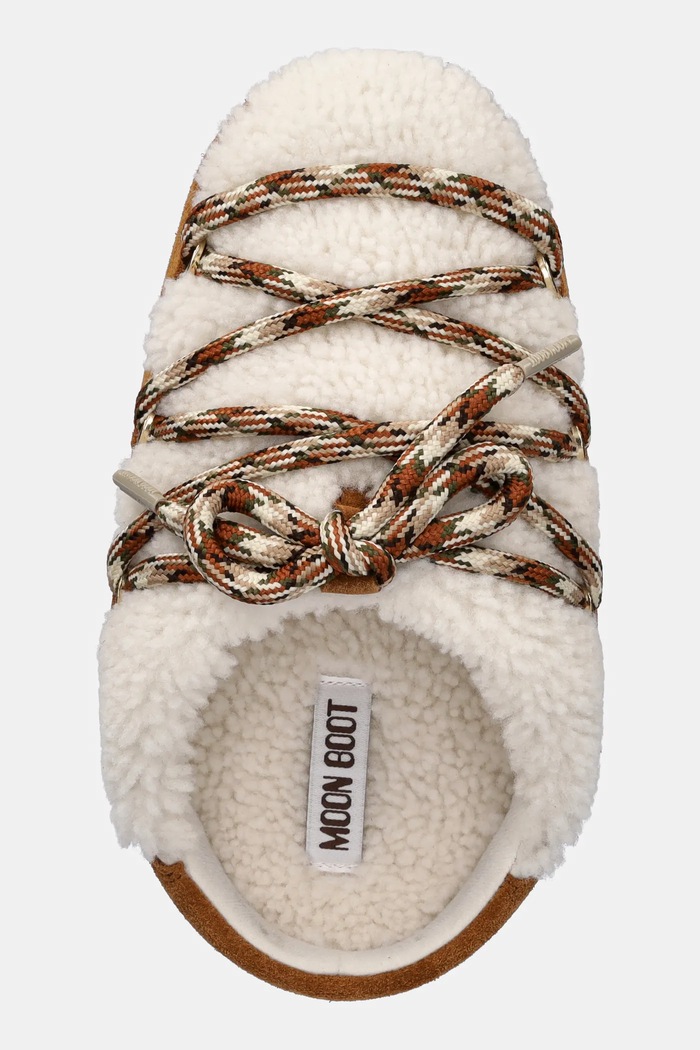 Moon Boot suede snow boots MB EVX MULE SHEARLING brown 80D1470100.MA03