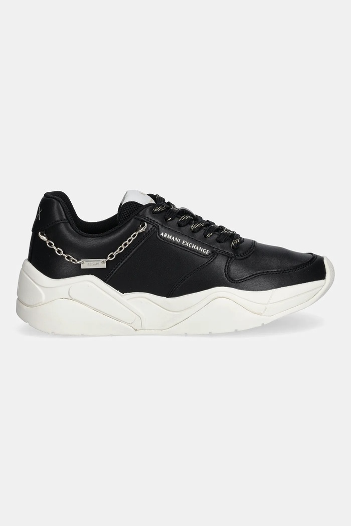 Kožené tenisky Armani Exchange XW001617.AF17443.MC005 čierna AW25