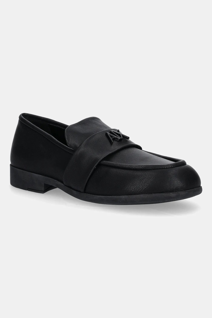 Mokasíny Armani Exchange plochý čierna XW001635.AF13876.UC001