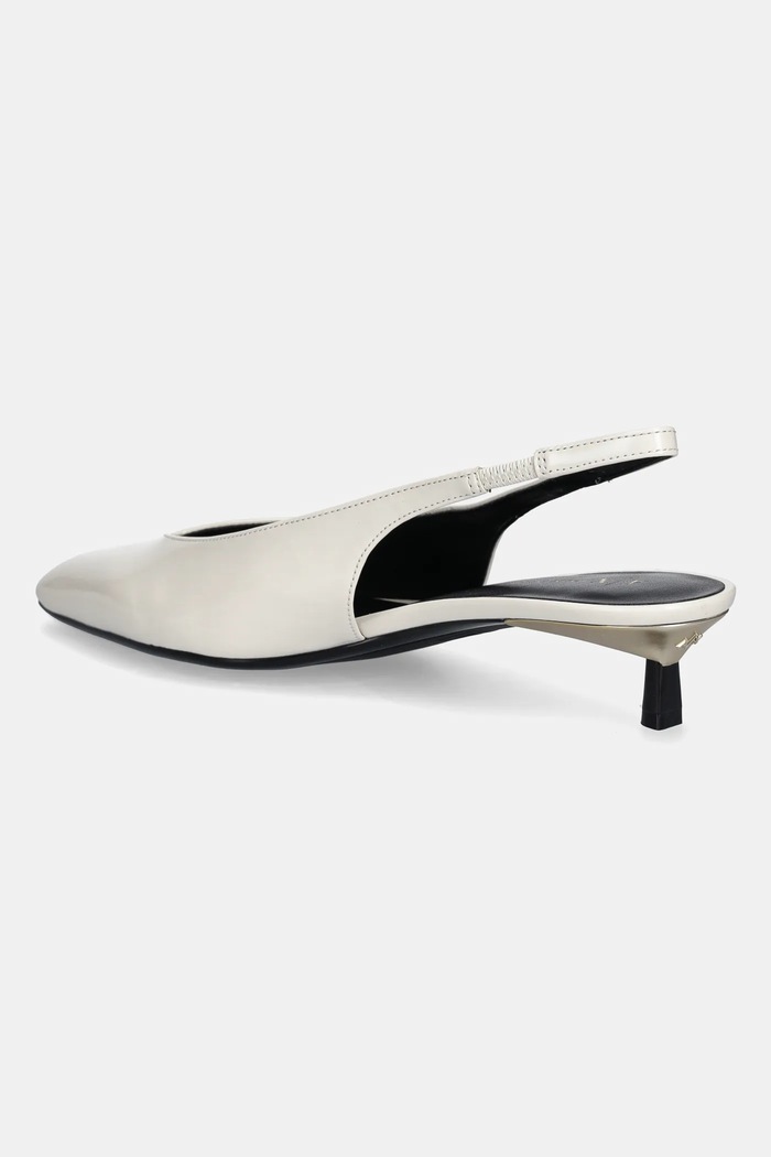 Încălțăminte Armani Exchange pantofi cu toc XW001651.AF17475.U1092 alb