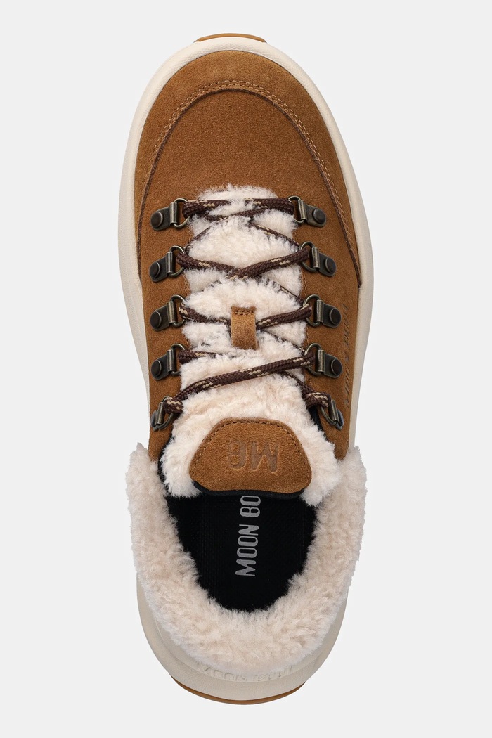 Σουέτ sneakers Moon Boot MB MOON247 CITY SHEARLING καφέ 80D2490040.M008