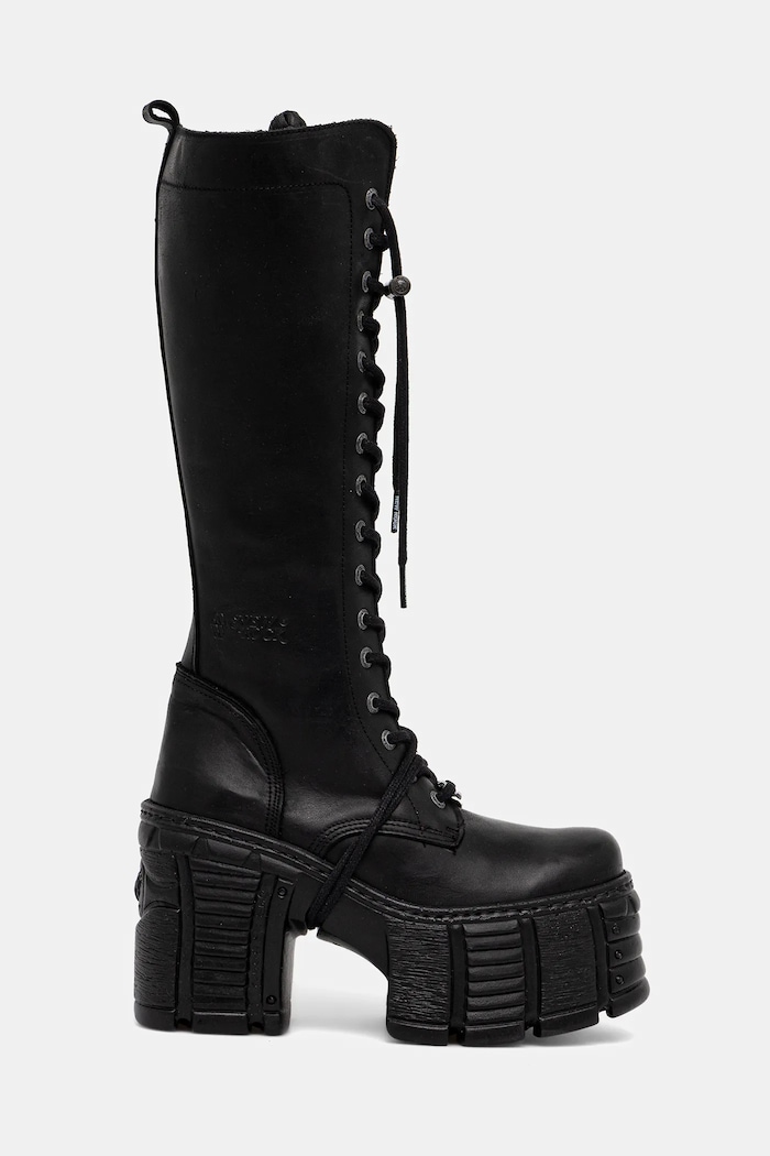 Kožené kozačky New Rock CRUST NEGRO, TOWER MAX M.TM002.C2 černá AW25