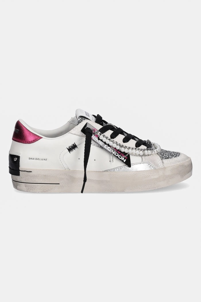 Δερμάτινα sneakers Crime London SK8 DELUXE 25101AA8.10 λευκό AW25