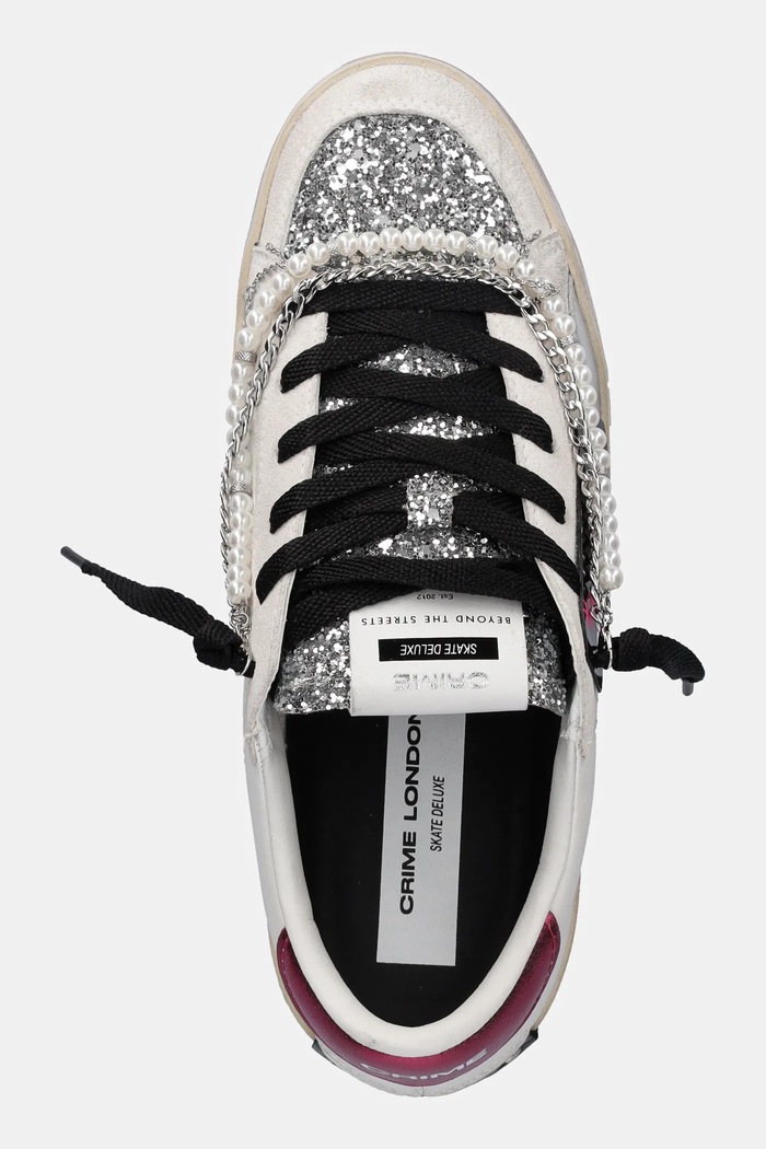 Δερμάτινα sneakers Crime London SK8 DELUXE λευκό 25101AA8.10