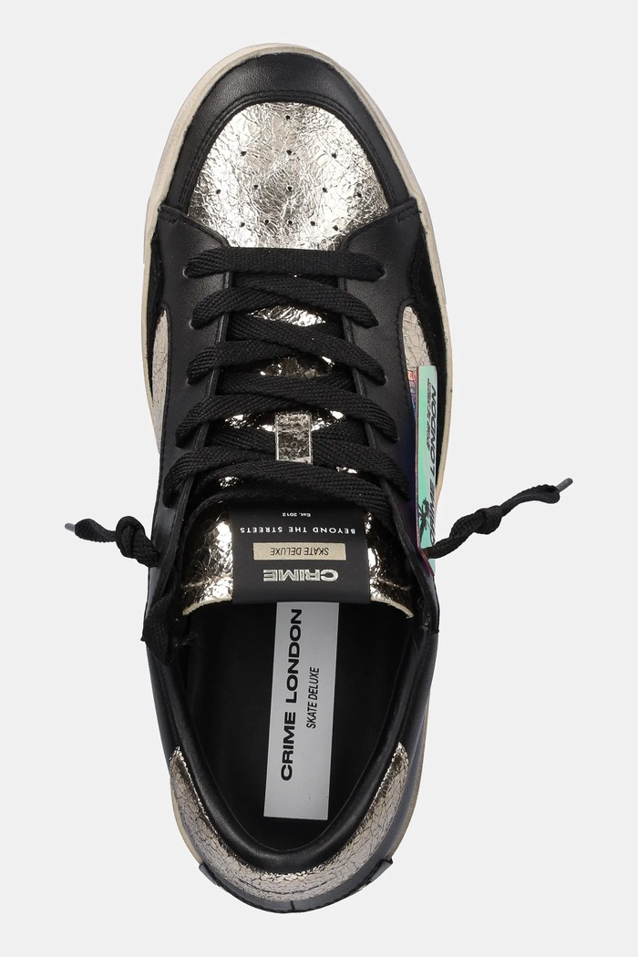 Δερμάτινα sneakers Crime London SK8 DELUXE WEDGE μαύρο 25193AA8.10