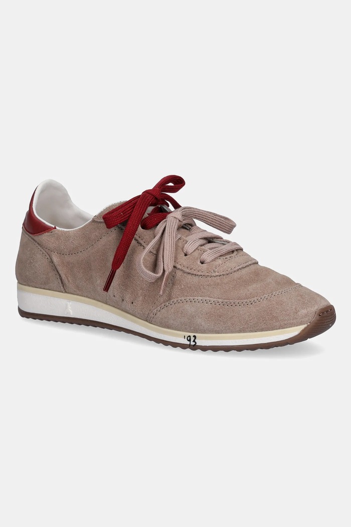 Patrizia Pepe sneakers din piele întoarsă plată bej 2Z0054.L055.FG47