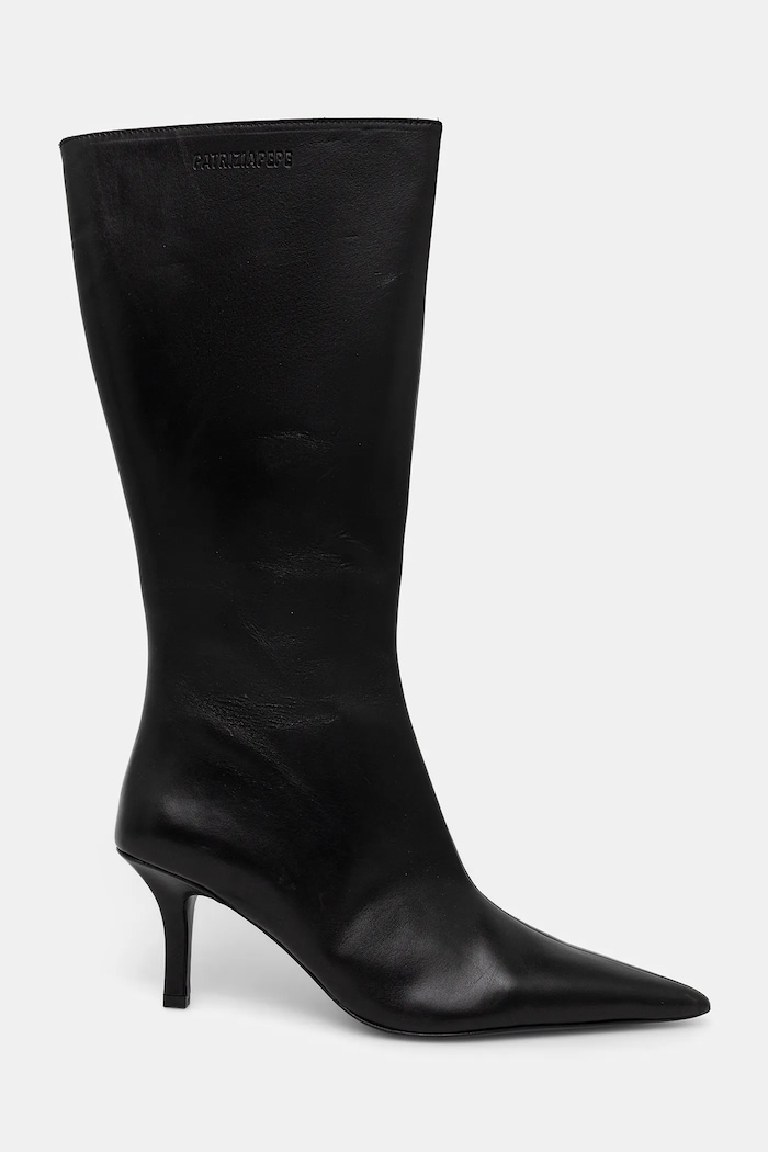 Kožené čižmy Patrizia Pepe 8Y0131.L166.K103 čierna AW25