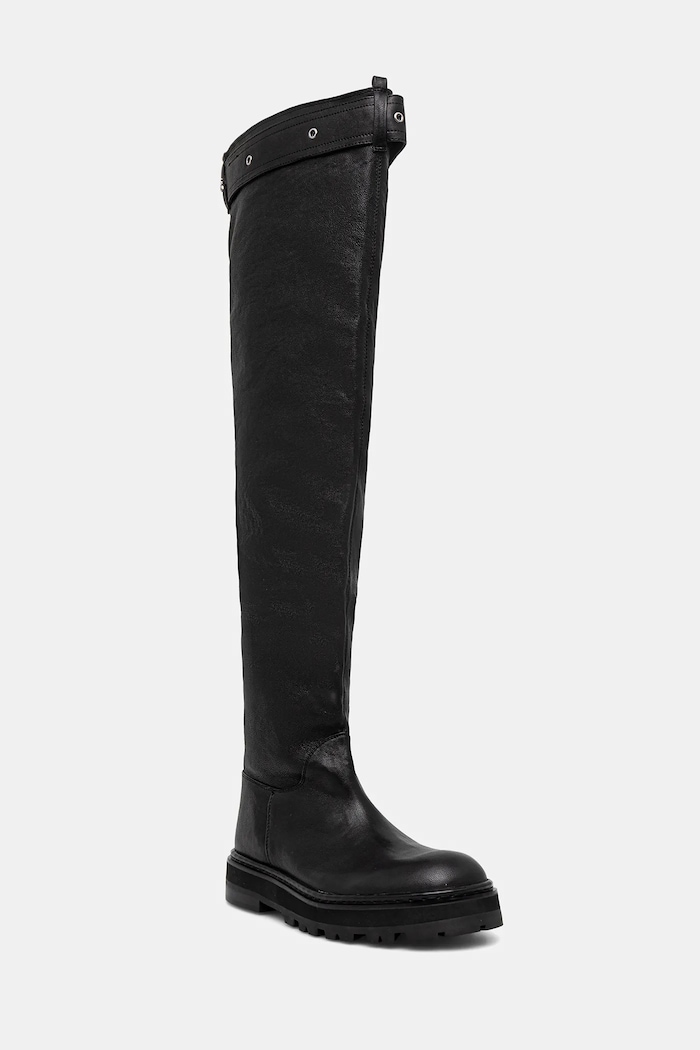 Patrizia Pepe ghete de piele neizolat negru 8Y0142.L005.FB30