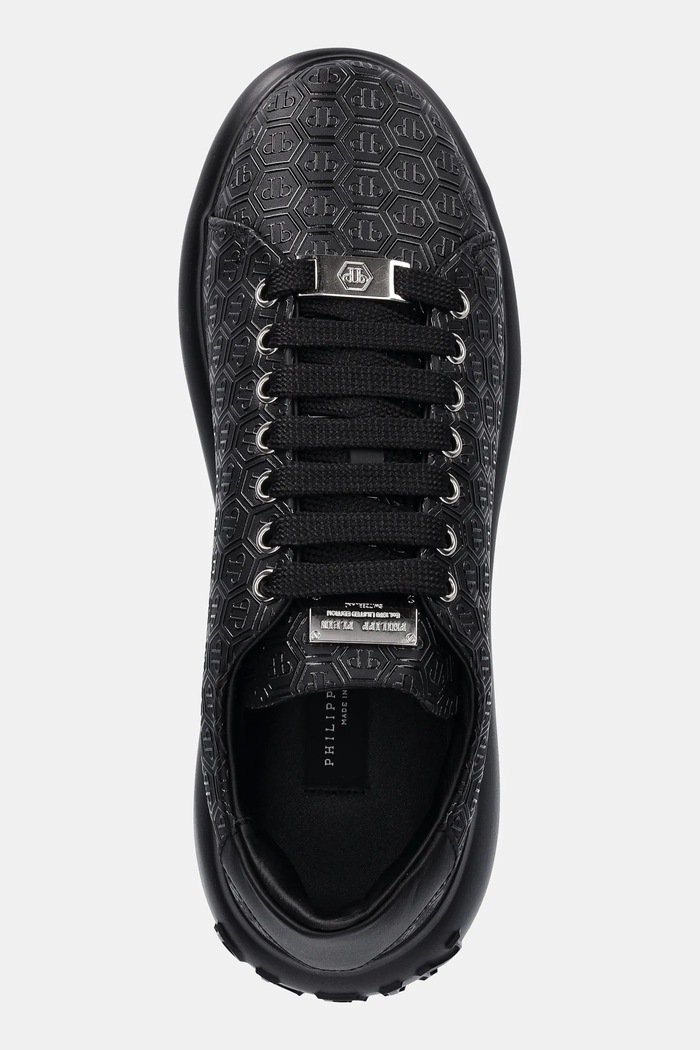 Kožené tenisky Philipp Plein Megastar čierna USC0862.PLE005.0202