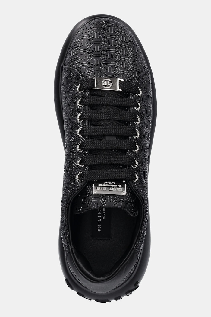 Kožené tenisky Philipp Plein Megastar čierna USC0862.PLE005.0202