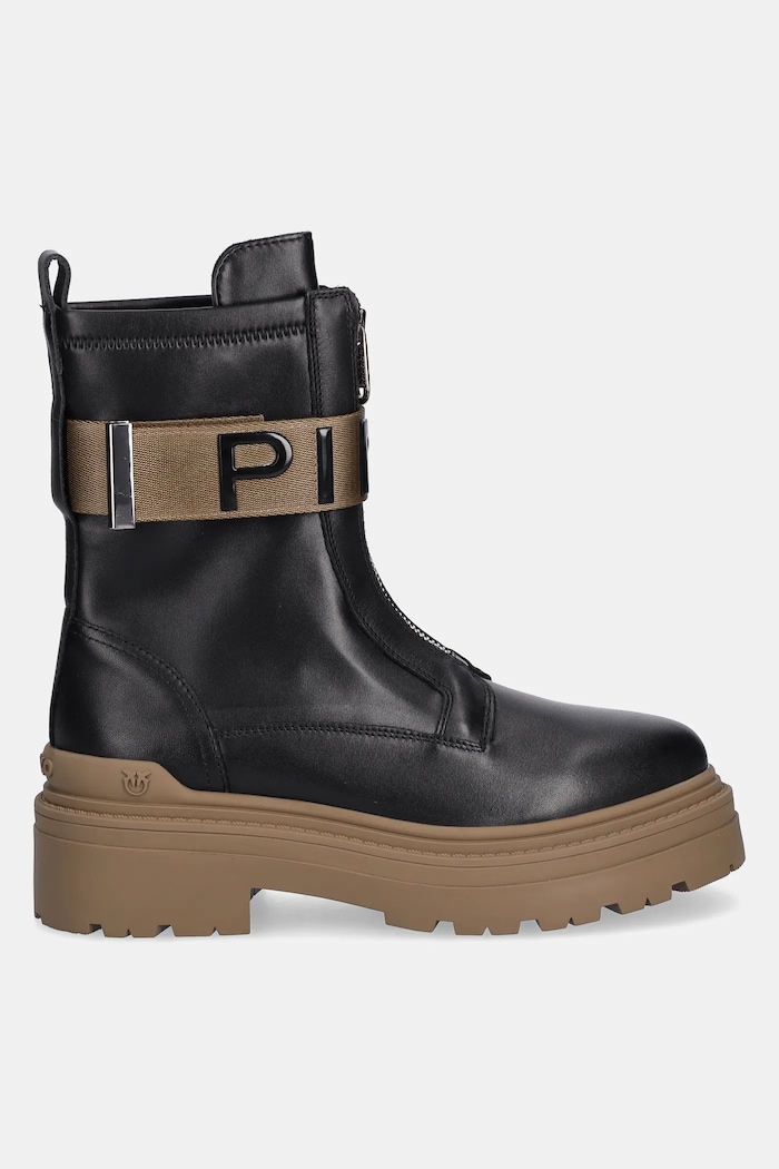 Pinko Cizme de piele Mia 13 SD0219.P061.Z99 negru AW25