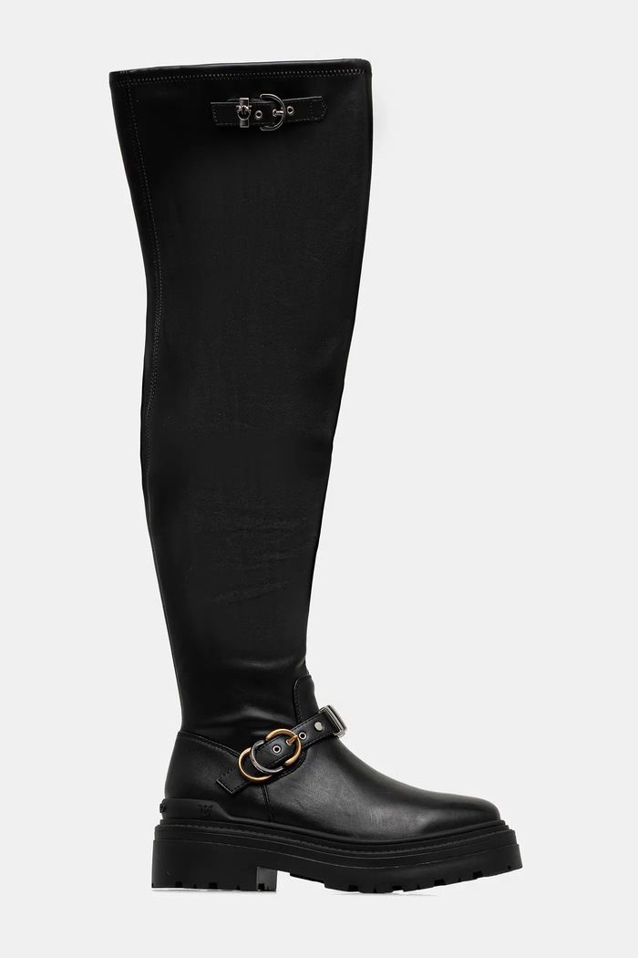 Pinko ghete de piele Mia 26 SD0445.E028.Z99 negru AW25