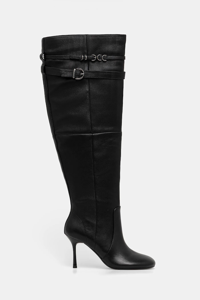 Pinko kozaki skórzane Polly 02 SD0281.P003.Z99 czarny AW25