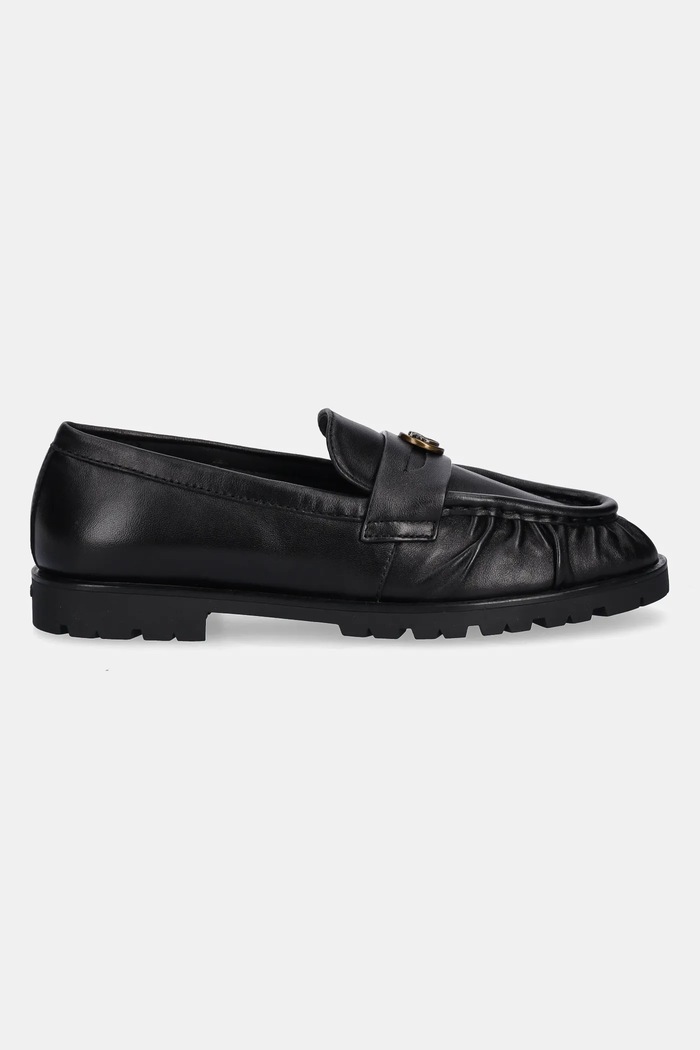 Pinko mokasyny skórzane Nora 01 SD0435.P003.Z99 czarny AW25