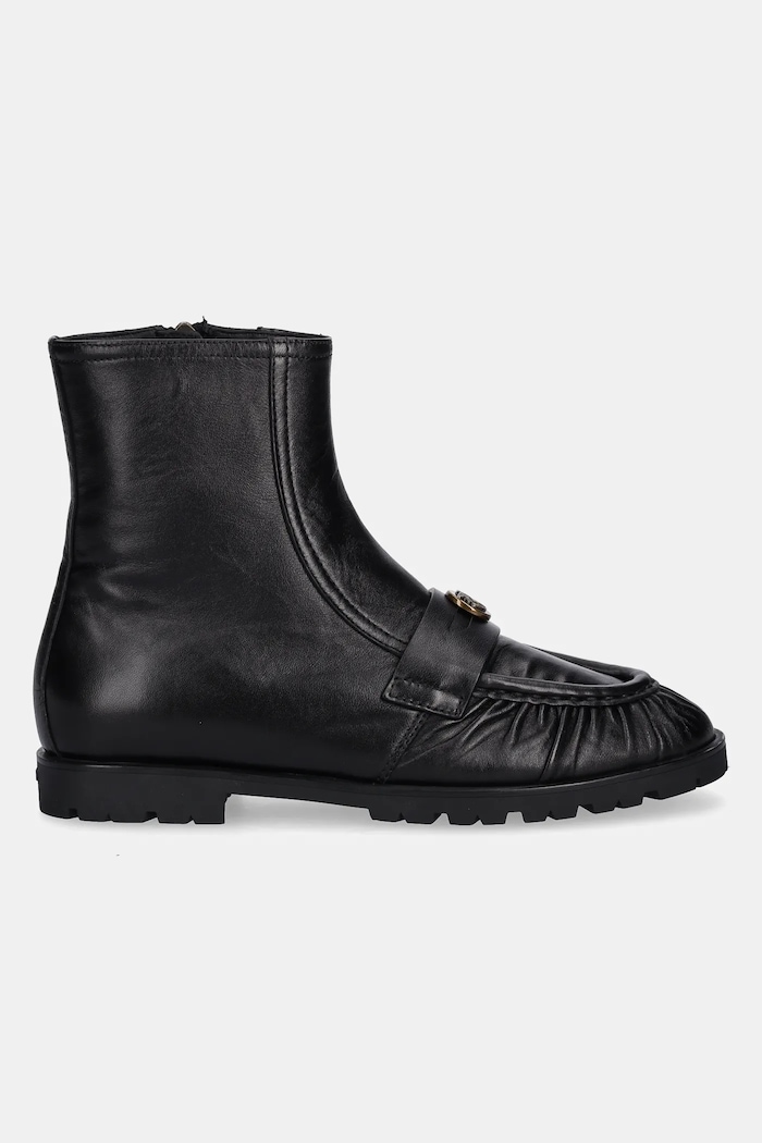 Pinko botki skórzane Nora 03 SD0437.P003.Z99 czarny AW25