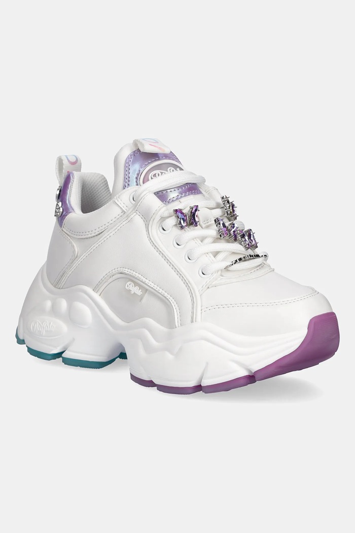 Buffalo sneakers Binary Ice 4.0 sintetic alb 1636476.WHT