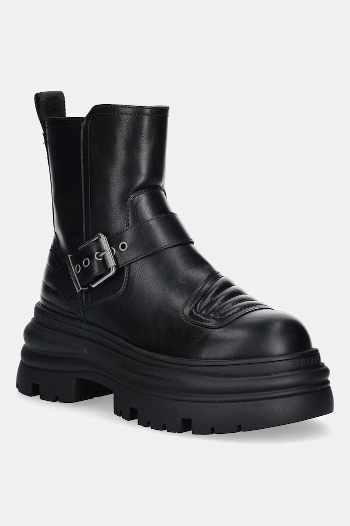 Buffalo botki Dione Biker Boot Mid nieocieplane czarny 1270127