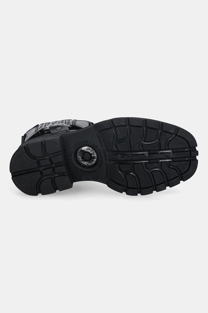 New Rock ghete chelsea de piele Itali Negro, Motorcycle Negro M.7605.S1 negru