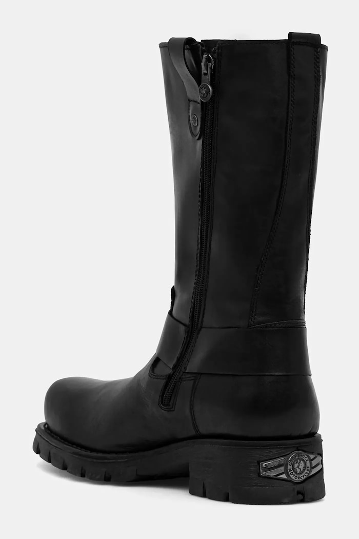 Παπούτσια Δερμάτινες μπότες New Rock Itali Negro, Motorcycle Negro M.7610.S1 μαύρο