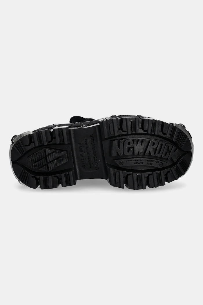 Δερμάτινα sneakers New Rock Crust Negro, Tank Casco Negro Power M.WALL106.S10 μαύρο