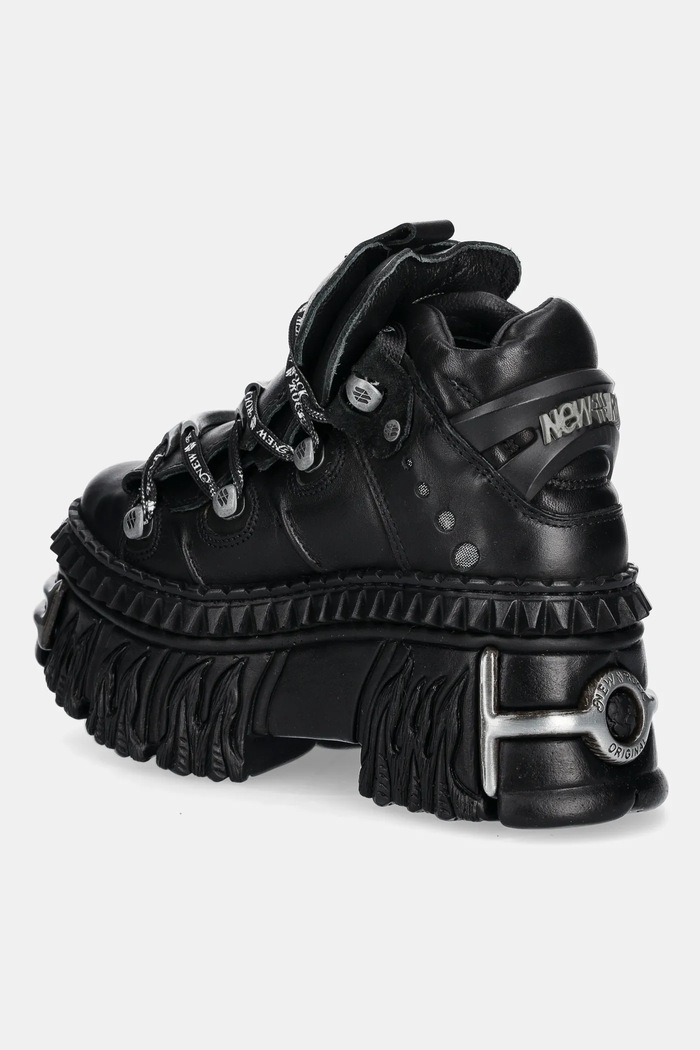 Παπούτσια Δερμάτινα sneakers New Rock M.WALL106.S30 μαύρο