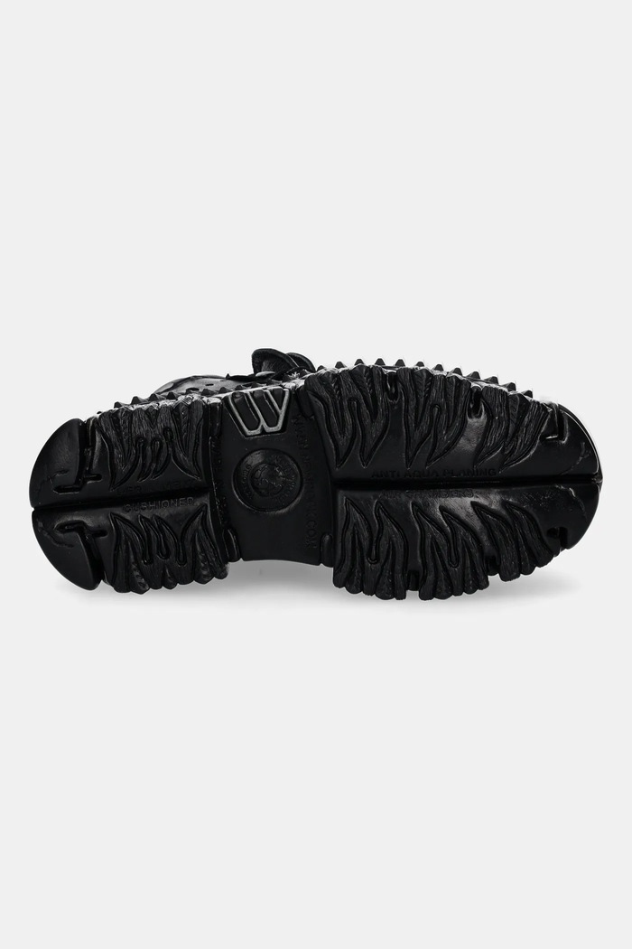 Δερμάτινα sneakers New Rock M.WALL106.S30 μαύρο
