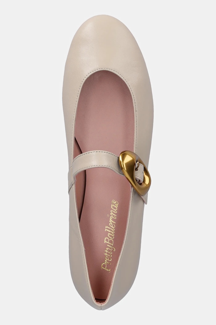 Usnjene balerinke Pretty Ballerinas Nicole bež 52563.002.9101