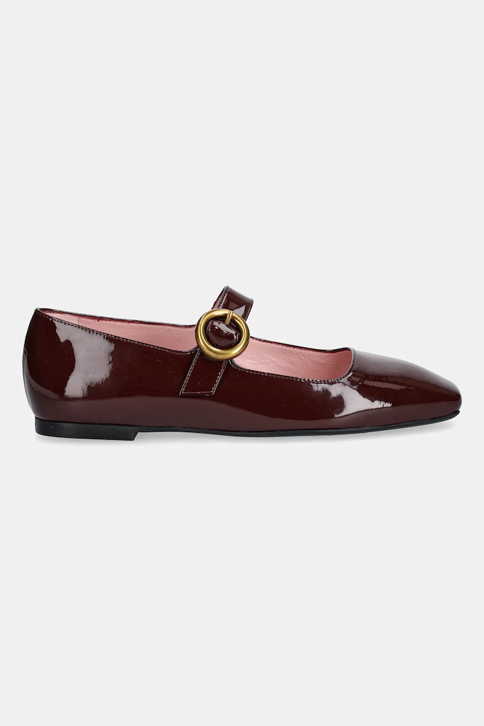 Δερμάτινες μπαλαρίνες Pretty Ballerinas Camille 52659.001.9301 μπορντό AW25