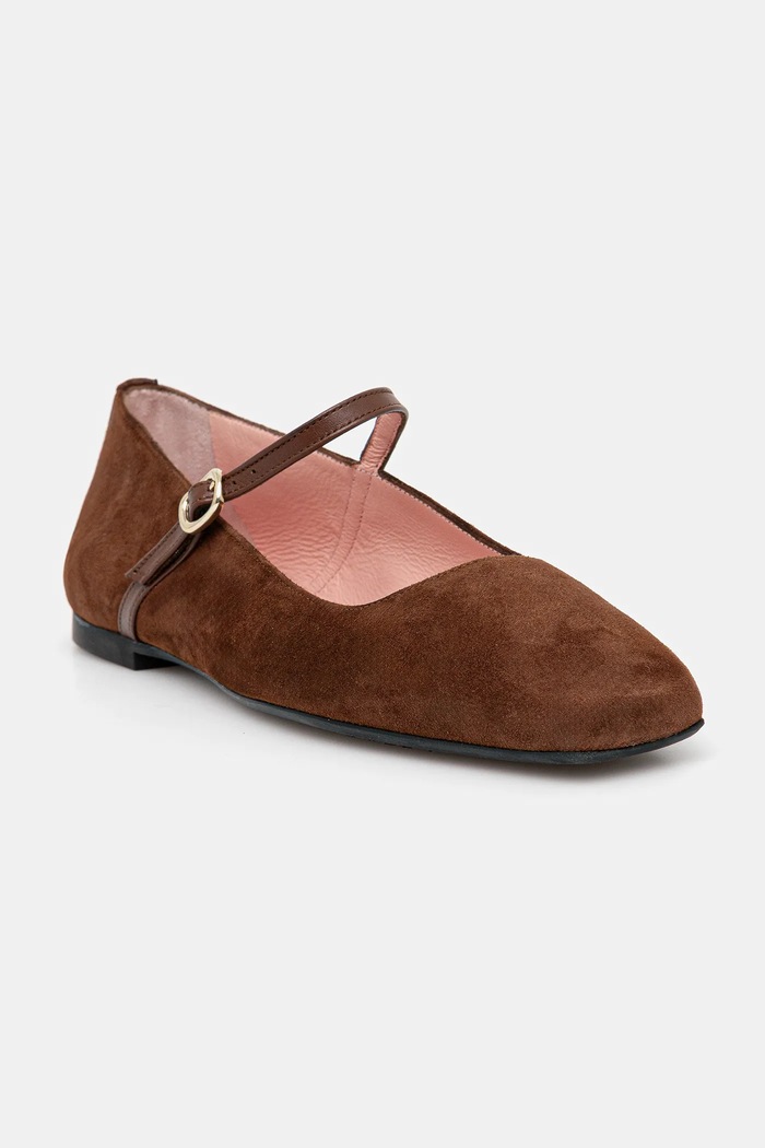 Велурени балеринки Pretty Ballerinas Camille кафяв 52217.002.9301