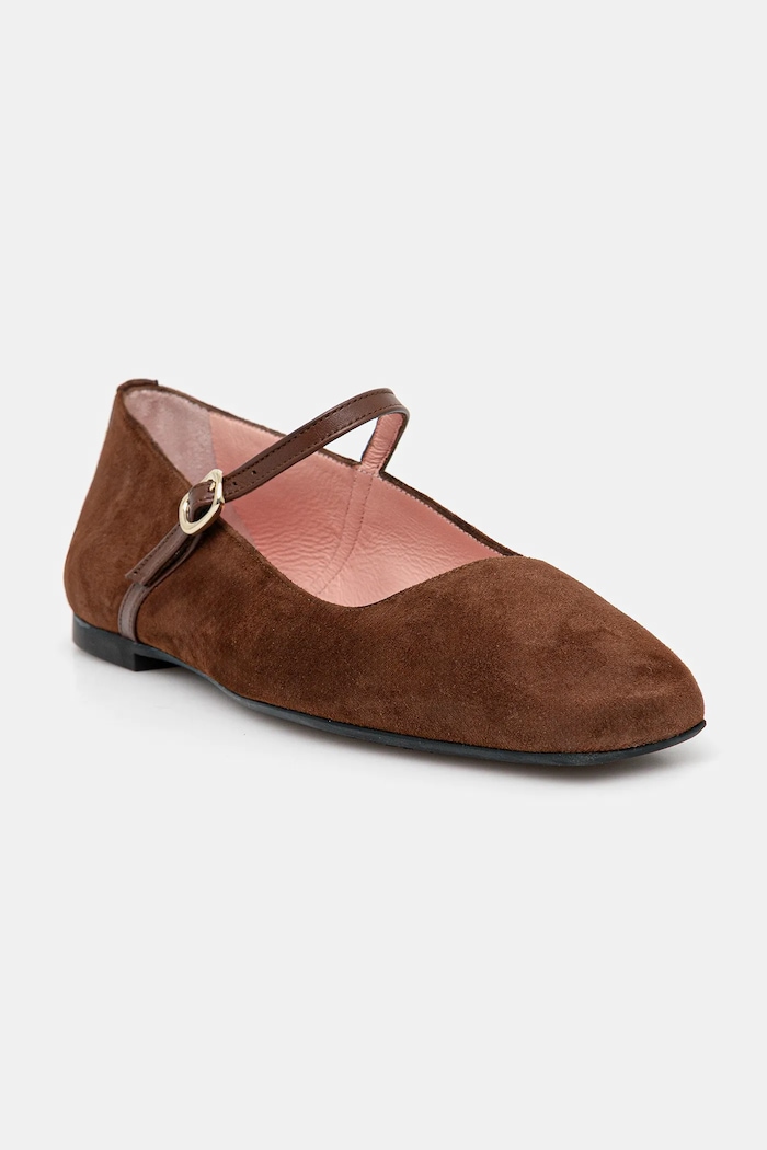 Велурени балеринки Pretty Ballerinas Camille кафяв 52217.002.9301