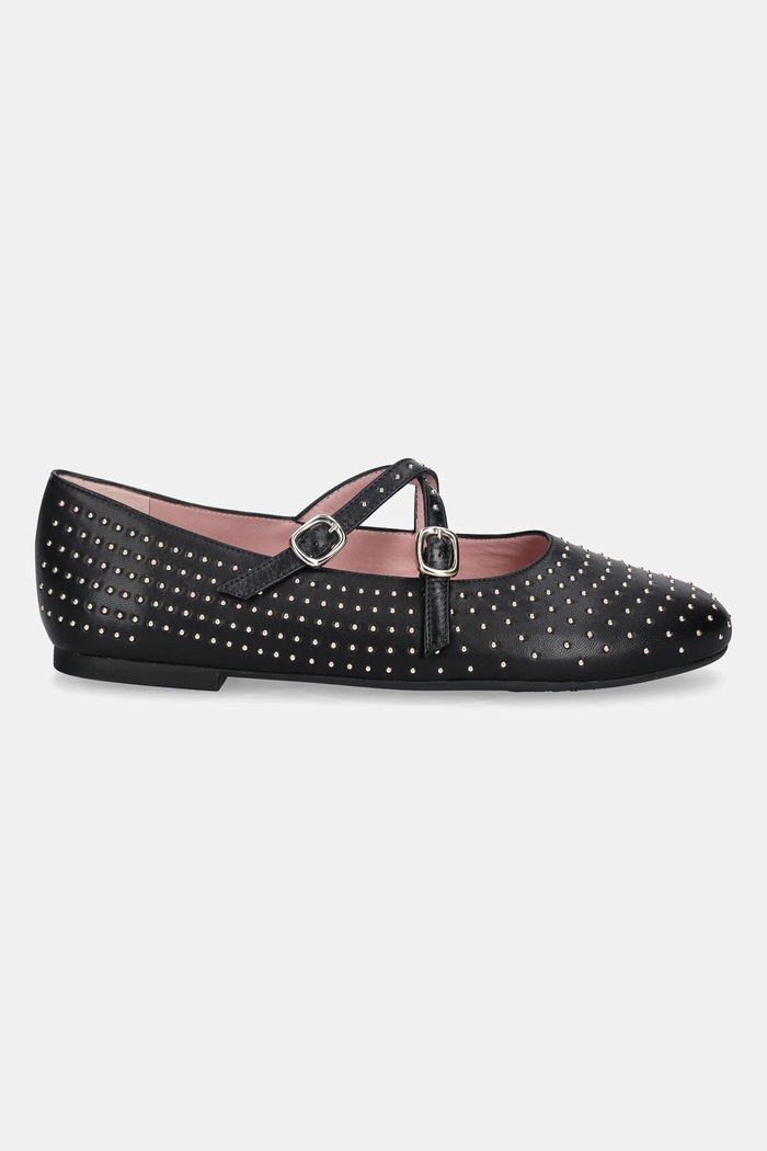 Kožené balerínky Pretty Ballerinas Nicole 52559.001.9101 čierna AW25
