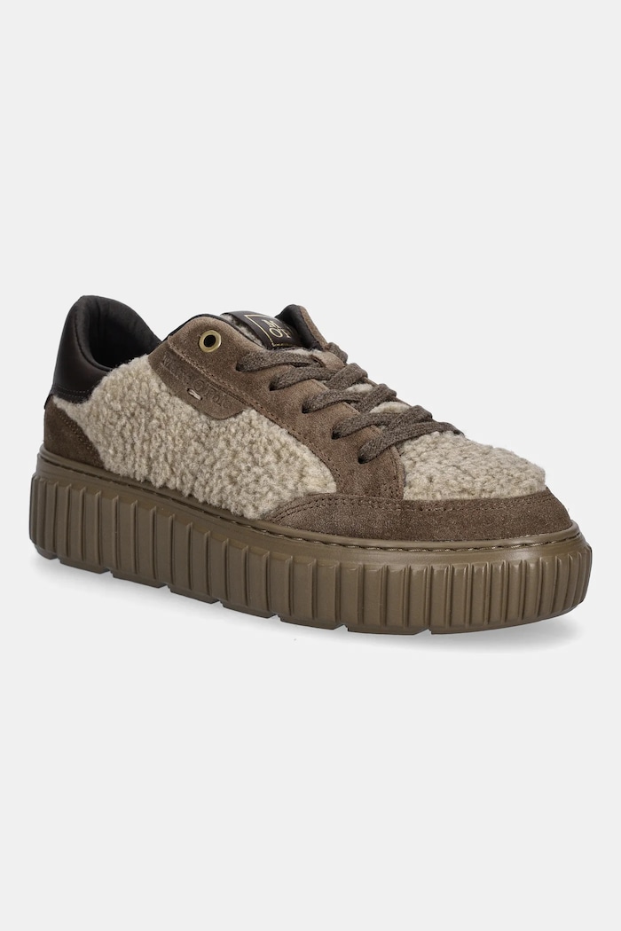 Marc O'Polo sneakersy Svenja tekstylny brązowy 50819043502300